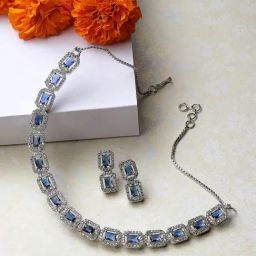 Zeneme Rhodium Plated Jewellery Set-image-82