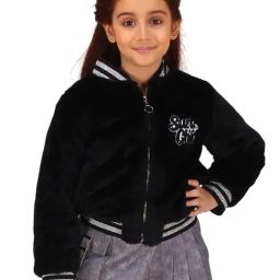 Cutecumber Girls Black Embellished Jacket-image-9