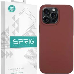 Sprig Liquid Silicone Magnetic Back Cover for APPLE iPhone 15 Pro Max (Brown)-image-83