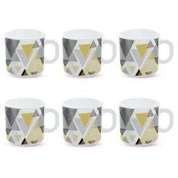 Larah by Borosil White Ceramic Tea & Coffee Mug - Set fo 6 180ml-picture-17