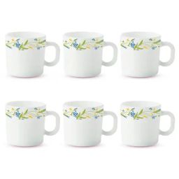 Larah by Borosil White Ceramic Tea & Coffee Mug - Set fo 6 100ml-picture-16