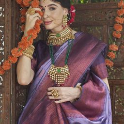 Anouk Rustic Woven Design Zari Kanjeevaram Saree image 2