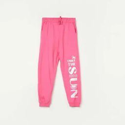 Fame Forever by Lifestyle Kids Fuchsia Pink Cotton Printed Trackpants-image-54