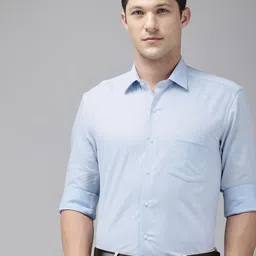 Arrow Self Design Manhattan Slim Fit Opaque Pure Cotton Formal Shirt-picture-19