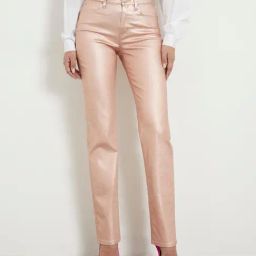 Guess Peach Solid Pants-image-68