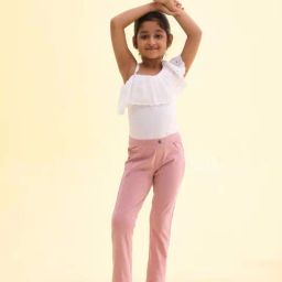 Go Colors! Kids Baby Pink Cotton Slim Fit Jeggings-image-41