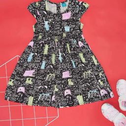YU by Pantaloons Kids Black Printed Dress-image-46