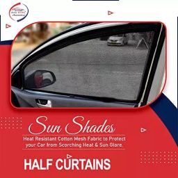 Auto Pearl Window Plug-in Half Sun Shades Z Black Compatible For Maruti Suzuki Swift Type 2, HalfCurtain_SwiftType2 (Set of 4) image 3