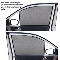 Auto Pearl Window Plug-in Half Sun Shades Z Black Compatible For Maruti Suzuki Swift Type 2, HalfCurtain_SwiftType2 (Set of 4) image 4