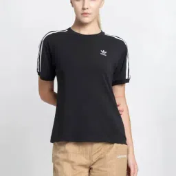 Adidas Originals Black Regular fit 3 STRIPE T-Shirt-image-53