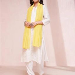 Fabindia Yellow Stole-image-65