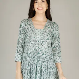 AJ ART Women Floral Printed Floral Anarkali Kurta-24