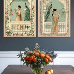 Kotart Beige & Green 2 Piece Birds and Animals Wooden Wall Art-picture-44