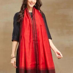 Fabindia Red Woven Pattern Dupatta image 3