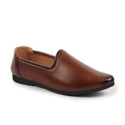 FAUSTO Men Tan PU Slip-On Mojaris-image-101