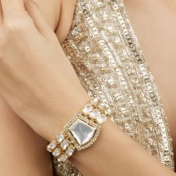 Zaveri Pearls Gold Tone Ethnic Flexible fit Bracelet for Women-image-57