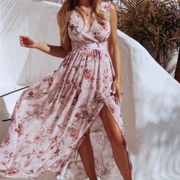 HERE&NOW Women Floral Flared Print Maxi Dress-image-57
