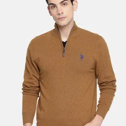 U.S. Polo Assn. Men Khaki Solid Pullover-picture-48