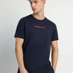 Reebok Navy Regular Fit Print T-Shirt-image-60