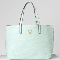 Allen Solly Blue Textured Medium Tote Handbag-31