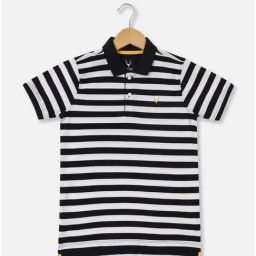 Allen Solly Boys Black & White Striped T-shirt-picture-24