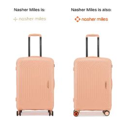 Nasher Miles Coorg Peach 8 Wheels Medium Hard Cabin Trolley Bag Set of 2 image 2