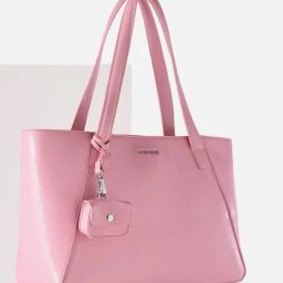 Allen Solly Pink Textured Medium Tote Handbag-21