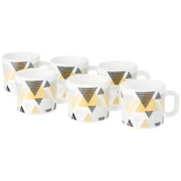 Larah by Borosil Multicolor Ceramic Tea & Coffee Mug - Set fo 6 100ml-image-90