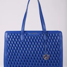 Allen Solly Blue Solid Medium Tote Handbag-image-29