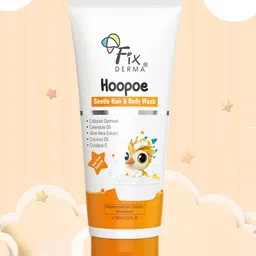 FIXDERMA Kids Hoopoe Gentle Tear Free Formula Hair & Body Wash With Coconut Oil - 100 ml-23
