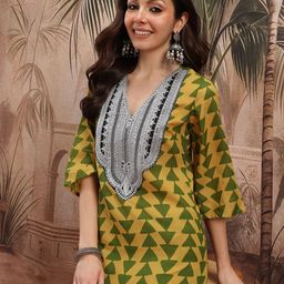Sangria Yoke Design Regular Kurta With Trousers-22