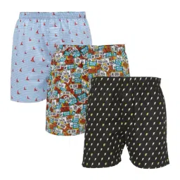 XYXX Multicolor Printed Cotton Boxers (Pack Of 3)-image-63