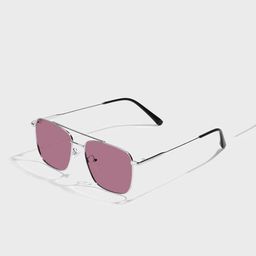 Mast & Harbour VEIN Unisex Square Sunglasses UV Protected Lens VEIN_SILVER_MAGENTA_2884-image-14