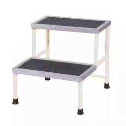 Mascot Black & White Mild Steel Double Foot Step With Matting-21