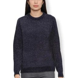 Van Heusen Purple Self Print Sweater-image-62