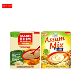 Pro To Grow Milk Complete Growth Baby Cereal Pack of Assam Mix and Assam Bhim Pack of 2 - 300 g each-1