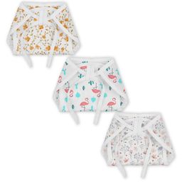 Moms Home 100%Organic Cotton Baby Unisex Muslin Nappies Pack of 3 - Multicolour-12