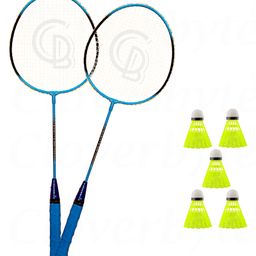 CLOVERBYTE Premium 2 Badminton Rackets With 5 Nylon Shuttles - May Vary In Colour-1