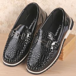 Pine Kids Slip On Formal Shoes - Black-picture-10