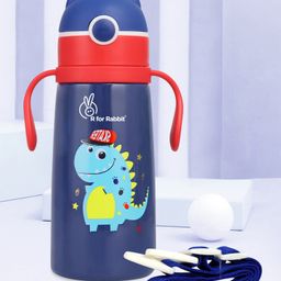 R for Rabbit Steebo Safari Premium Stainless Steel Water Sipper with Dino Print Blue - 500 ml-picture-48
