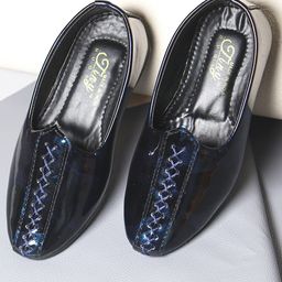 Tiny Bugs Shimmered Ethnic Mojaris - Blue-image-48