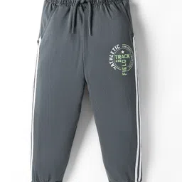 Taeko Single Jersey Knit Full Length Lounge Pant With Text Print - Charcoal Grey-picture-28