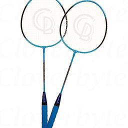 CLOVERBYTE Premium 2 Badminton Rackets With 5 Nylon Shuttles - May Vary In Colour image 2