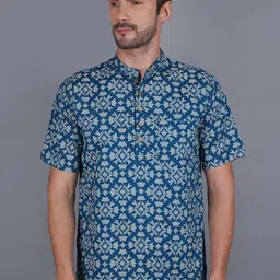 Cot'N Soft Geometric Pure Cotton Mandarin Collar Straight Kurta-image-41