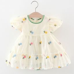YK Floral Flutter Sleeve Fit & Flare Dress-image-46