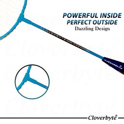 CLOVERBYTE Premium 2 Badminton Rackets With 5 Nylon Shuttles - May Vary In Colour image 4