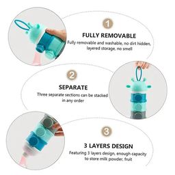 COMERCIO 3 Layers Multipurpose Milk Powder & Food Storage Container - Multicolor image 5