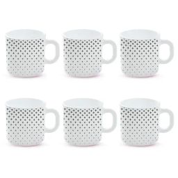 Larah by Borosil White Ceramic Tea & Coffee Mug - Set fo 6 180ml-image-42