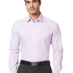Raymond Violet Slim Fit Check Shirt-image-41
