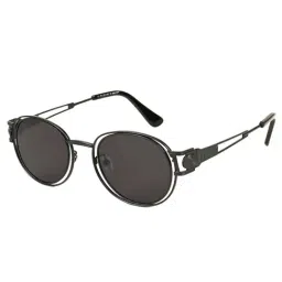 Voyage Black Oval UV Protection Unisex Sunglasses-image-60